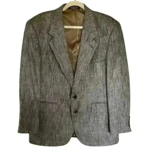 Evan Picone Other - Evan-Picone Men's Two Button Navy and Tan Tweed Sports Jacket, 42 Short